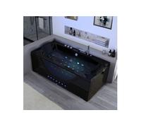 Baignoire balnéo Kilauea Black 26 jets Whirlpool - 90x180x57cm -