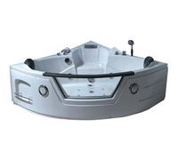 Baignoire balnéo massante 150 x 150 angle haute bain tourbillon jacuzzi Tenerife Hydromassage et chromothérapie. Radio, Cascade,