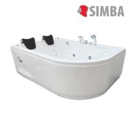 BAIGNOIRE BALNEO MASSANTE - ANGLE HAUTE - BAIN TOURBILLON - JACUZZI 170 x 115 WHIRLPOOL JACUZZI 2 PERSONNES - HAVANA
