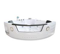 Baignoire balnéo massante haute bain tourbillon jacuzzi Sant'Angels 140x140 cm Hydromassage et chromothérapie. Radio, Cascade