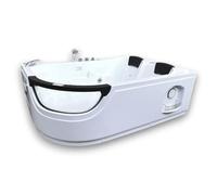 BAIGNOIRE BALNEO MASSANTE modele ELITE 120 x 180 cm ANGLE HAUTE - BAIN TOURBILLON - 2 PERSONNES CHROMOTHERAPIE