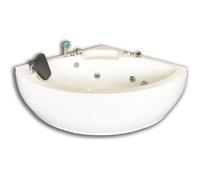 Baignoire balnéo massante - WHIRLPOOL - Modèle Dubai - 135 x 135 cm - Acrylique - Angle