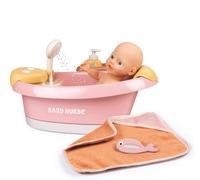 Smoby - Baby Nurse - Baignoire Balnéo - pour Poupons Jusqu'à 42 cms - Module Electronique - Jets d'eau, Bulles, Lumières LED - Nombreux Accessoires - Fonctions de Jeux - A Partir de 3 Ans