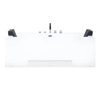 Baignoire balnéo rectangulaire blanche BELIANI GALLEY - LED - 170 cm