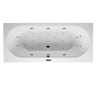 Baignoire Balnéo Rectangulaire Riho Carolina Bliss Version Gauche 800x800x1800mm Blanc