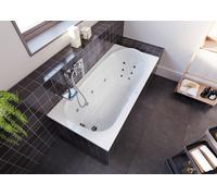 Baignoire Balnéo Rectangulaire Riho Columbia Flow Version Gauche 750x800x1600mm Blanc