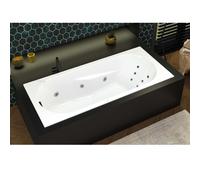 Baignoire Balnéo Rectangulaire Riho Lazy Version Gauche, Flow 1800x800mm Blanc Brillant