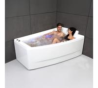 Baignoire Balnéo Sangha duo Wave droite 170 x120 x63 cm, by SPALINA