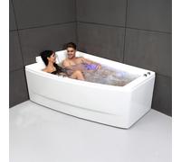 Baignoire Balnéo Sangha duo Wave gauche 170 x120 x63 cm, by SPALINA