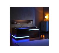 Baignoire balnéo Santorin black 68 jets Whirlpool - 88x180x72cm -