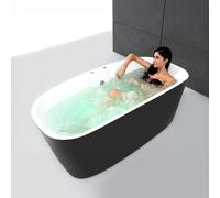 Baignoire Balnéo Tao black Bulle 170 x80 x65 cm, by SPALINA
