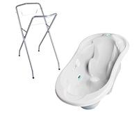 Baignoire bébé avec réducteur intégré Gris + Pied