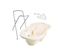 Baignoire bébé avec réducteur intégré Jaune + Pied + Tuyau Jaune, Jaune G