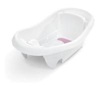 Summer by Ingenuity Comfy Clean Deluxe Baignoire de Nouveau-Né à Tout-Petit, 0-24 Mois, Rose