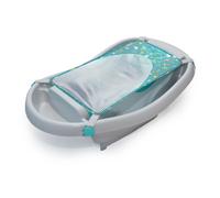 INGENUITY Baignoire bébé, grand confort, extra-large avec porte bébé en tissu doux, coussins de siège, tablette, jusqu'à 24 mois