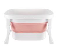 Baignoire Bébé Pliable, La Baignoire Enfant Convient aux Nouveau-Nés aux Tout-Petits et Trous de Drainage, baignoire bebe pliable pour les bébés de 0 à 6 ans-72 * 51 * 42 cm-rose
