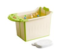 Baignoire Bébé Pliable,Piscine Bébé Voyage Compacte à Rangement Facile | Bain Sûr Épais pour Voyage Maison Vacances