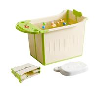 Baignoire Bébé Pliable | Piscine Bébé Voyage Compacte à Rangement Facile,Support de Bain Épais Voyage Maison Vacances Salle de Bain