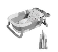 Baignoire bébé pliable - Thermomètre et coussin inclus - BEAR - Grey | SUPERBE BEBE