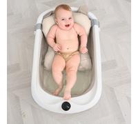 Baignoire Bébé Pliable - Thermomètre Et Coussin Inclus - Cloud - Beige Superbe Bebe