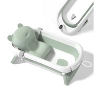 Baignoire bébé pliable - Thermomètre et coussin inclus - CLOUD - Green | SUPERBE BEBE