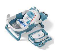 Baignoire bébé pliable - Thermomètre et coussin inclus - DINO - Duck Blue | SUPERBE BEBE