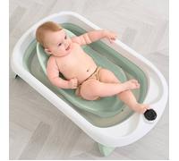 Baignoire bébé pliable - Thermomètre et transat inclus - LEAF - Green | SUPERBE BEBE