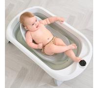 Baignoire Bébé Pliable - Thermomètre Et Transat Inclus - Leaf - Grey Superbe Bebe
