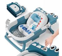 Baignoire Bébé Pliable XXL Avec Coussin De Bain Bebe Et Thermomètre Intégré - Baignoire Enfant Avec Siege De Bain Pour Bebe - baignoire Bebe Sur Pied - Idéal Pour Cadeau De Naissance Fille Ou Garçon