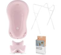 Baignoire bébé, siège, châssis, vidage - Rose