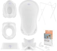 Baignoire bébé, siège, support, tabouret, pot, siège de toilette, évacuation - Blanc