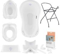 Baignoire bébé, siège, support, tabouret, pot, siège de toilette, évacuation - Blanc