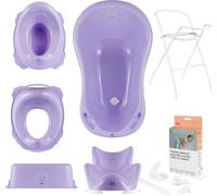 Baignoire bébé, siège, support, tabouret, pot, siège de toilette, évacuation - Violet