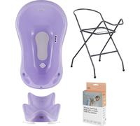 Baignoire bébé, siège, support, vidage - Violet