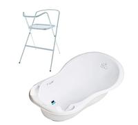 Baignoire bébé thermomètre 102 cm Blanc Lapin Avec pied
