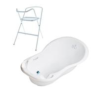 Mon Mobilier Design Baignoire bébé thermomètre Blanc Lapin 102 cm + Pied