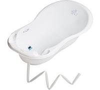 Baignoire bébé thermomètre Blanc Lapin 86 cm + Tuyau Blanc, Blanc G