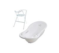 Baignoire bébé thermomètre Blanc Owls 102 cm + Pied