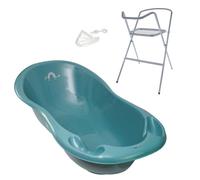 Baignoire bébé thermomètre Vert viride Météo 102 cm + Pied + Tuyau
