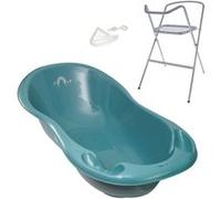 Baignoire bébé thermomètre Vert viride Météo 102 cm + Pied + Tuyau