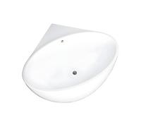 Baignoire d'angle - 127 x 127 x 58 cm - Acrylique - Blanche - 197 L - GOURAMI