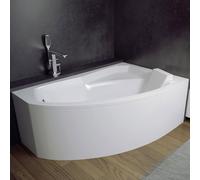 Baignoire d'angle 170x110 droite avec tablier acrylique, bonde & pieds S | Set complet 4en1 baignoire originale acrylique siphon | BADLAND RIMA