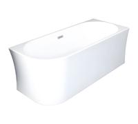 Baignoire d'angle - 201 L - 150 x 75 x 59 cm - Blanche - Acrylique - Angle droit - PONTICOLA