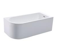 Baignoire d'angle - 201L - 150 x 75 x 58 cm - Blanche - Angle droit - ANIKA