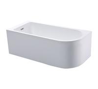 Baignoire d'angle - 201L - 150 x 75 x 58 cm - Blanche - Angle gauche - ANIKA