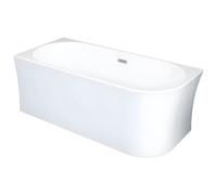 Baignoire d'angle - 228 L - 170 x 75 x 59 cm - Blanche - Acrylique - Angle gauche - PONTICOLA