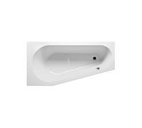 Baignoire d'angle acrylique RIHO DELTA 160x80 cm-Noir-Sans appui-tête-Gauche-Sans tablier-Noir--