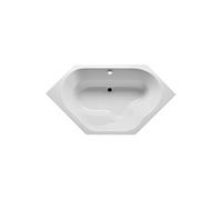 Baignoire d'angle acrylique RIHO WINNIPEG 145x145 cm-Gris-Sans appui-tête-Sans tablier-Gris--