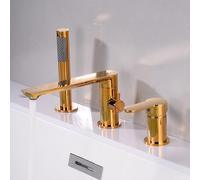 Baignoire de bain moderne mélangeur de baignoire robinet baignoire tape 3 trous en laiton simple manche g1 / 2 Connexion lavabo de salle de bain et baignoires ensembles de robinets de baignoire LWX