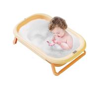 Baignoire de bébé pliante, bassin de lavage pliable pour bébé,Baignoire en silicone de dessin animé | Outil de douche, fournitures pour bébé, isolation thermique à double couche à la température pour